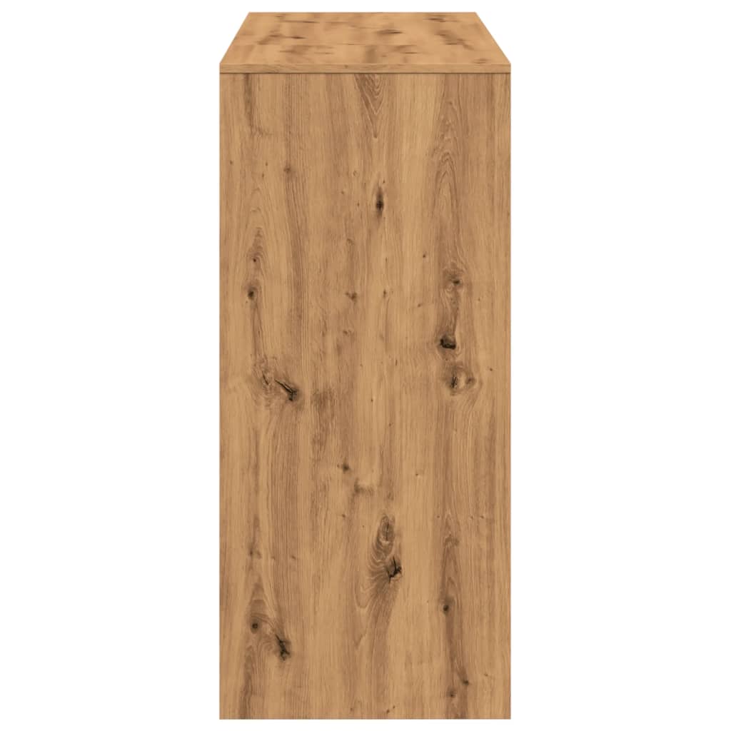 Bartafel met schap 124x46x103,5 cm hout artisanaal eikenkleurig is nu te koop bij PeponiXL, paradijselijk wonen!
