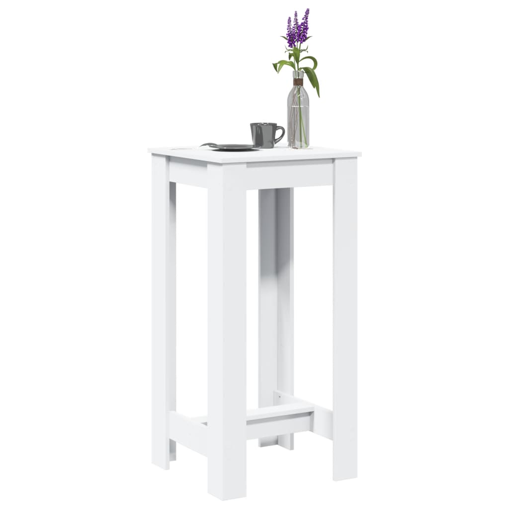 Bartafel 51x50x103,5 cm bewerkt hout wit is nu te koop bij PeponiXL, paradijselijk wonen!