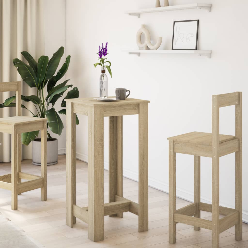 Bartafel 51x50x103,5 cm bewerkt hout sonoma eikenkleurig is nu te koop bij PeponiXL, paradijselijk wonen!