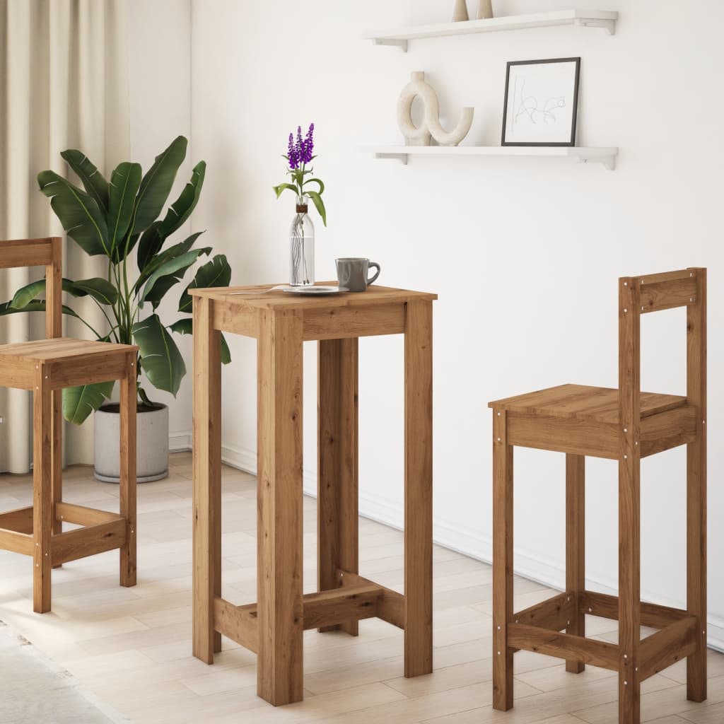 Bartafel 51x50x103,5 cm bewerkt hout artisanaal eikenkleurig is nu te koop bij PeponiXL, paradijselijk wonen!