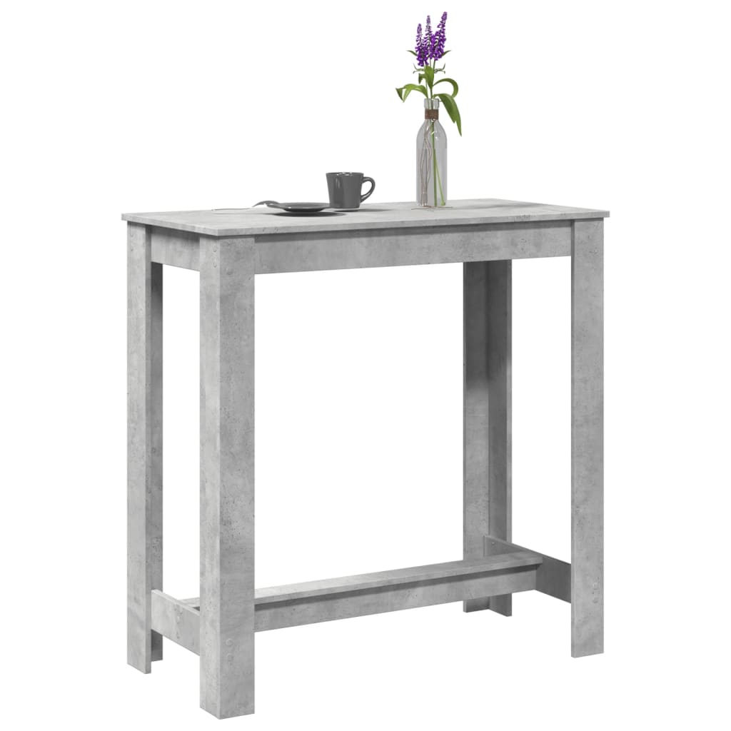 Bartafel 102x50x103,5 cm bewerkt hout betongrijs is nu te koop bij PeponiXL, paradijselijk wonen!