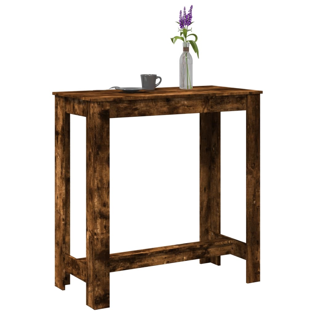Bartafel 102x50x103,5 cm bewerkt hout gerookt eikenkleurig is nu te koop bij PeponiXL, paradijselijk wonen!