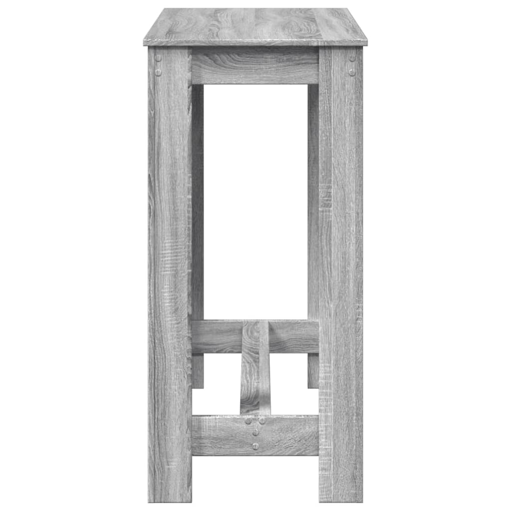 Bartafel 102x50x103,5 cm bewerkt hout grijs sonoma eikenkleurig is nu te koop bij PeponiXL, paradijselijk wonen!