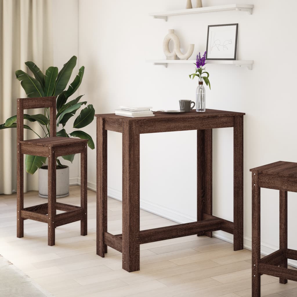 Bartafel 102x50x103,5 cm bewerkt hout bruin eikenkleurig is nu te koop bij PeponiXL, paradijselijk wonen!