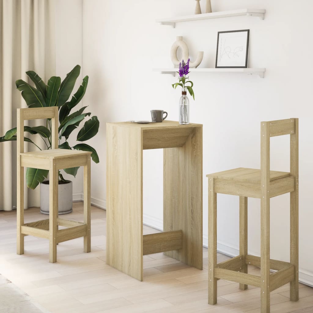 Bartafel 51x50x103,5 cm bewerkt hout sonoma eikenkleurig is nu te koop bij PeponiXL, paradijselijk wonen!