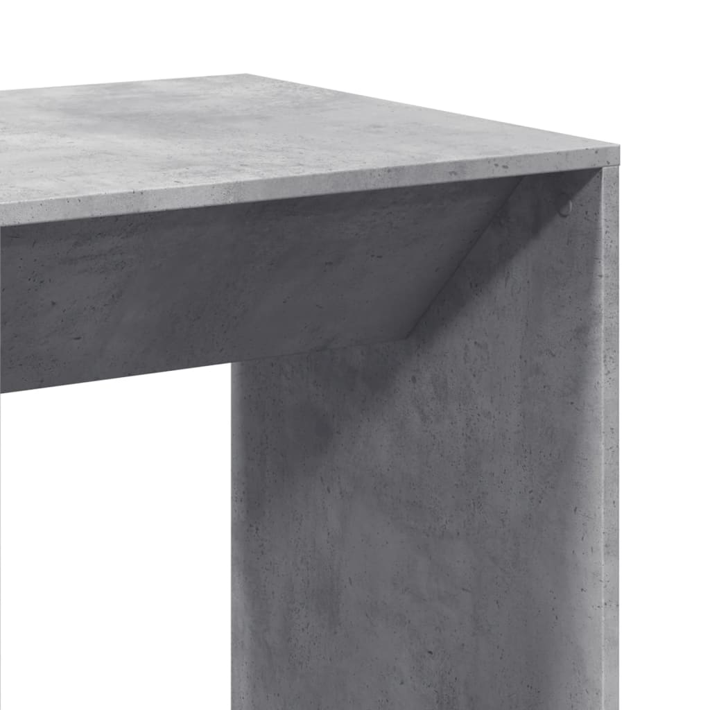 Bartafel 51x50x103,5 cm bewerkt hout betongrijs is nu te koop bij PeponiXL, paradijselijk wonen!