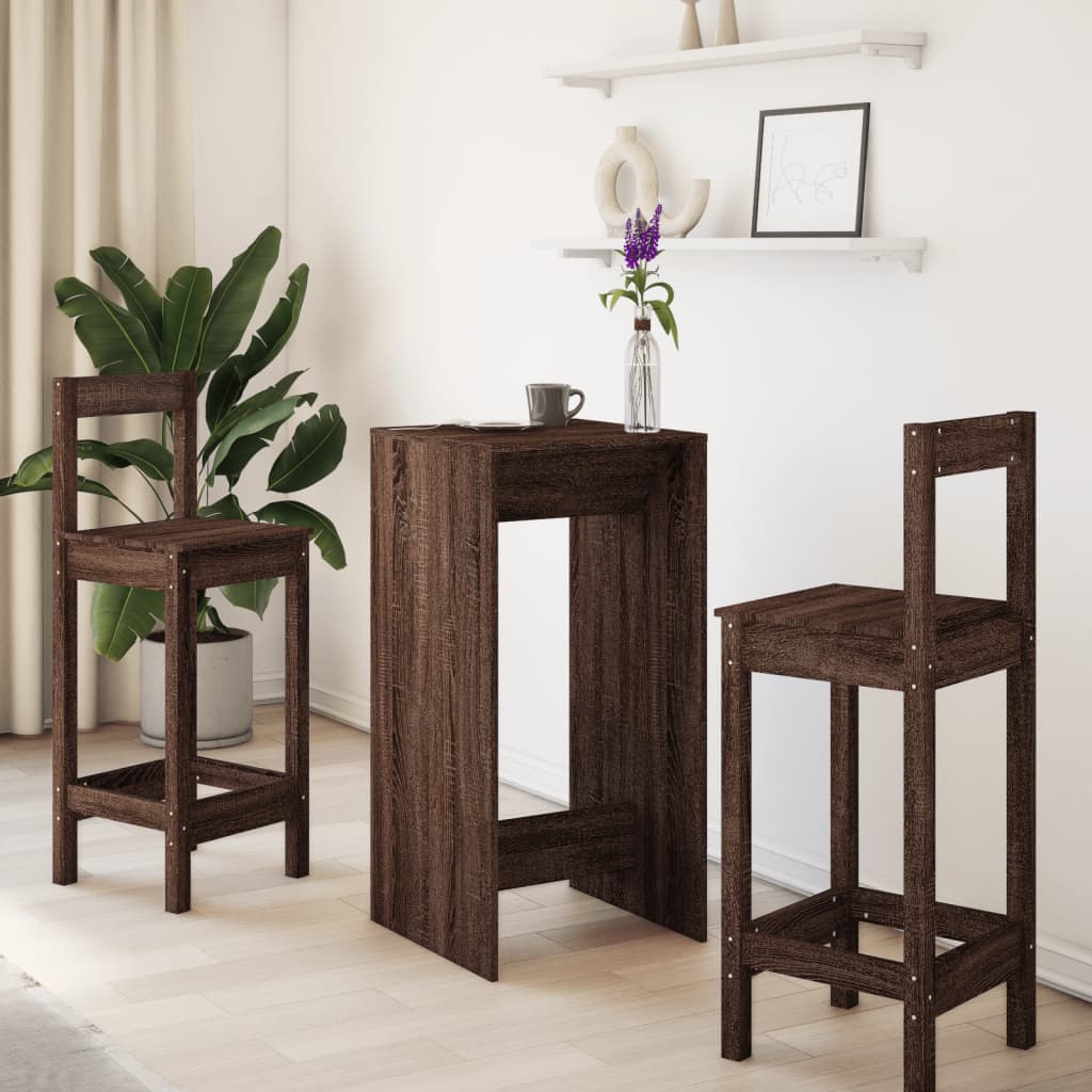 Bartafel 51x50x103,5 cm bewerkt hout bruin eikenkleurig is nu te koop bij PeponiXL, paradijselijk wonen!