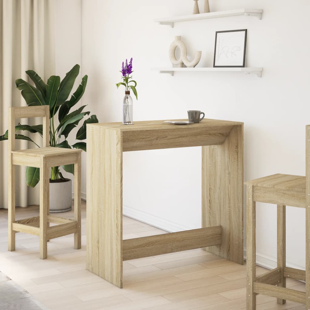 Bartafel 102x50x103,5 cm bewerkt hout sonoma eikenkleur is nu te koop bij PeponiXL, paradijselijk wonen!
