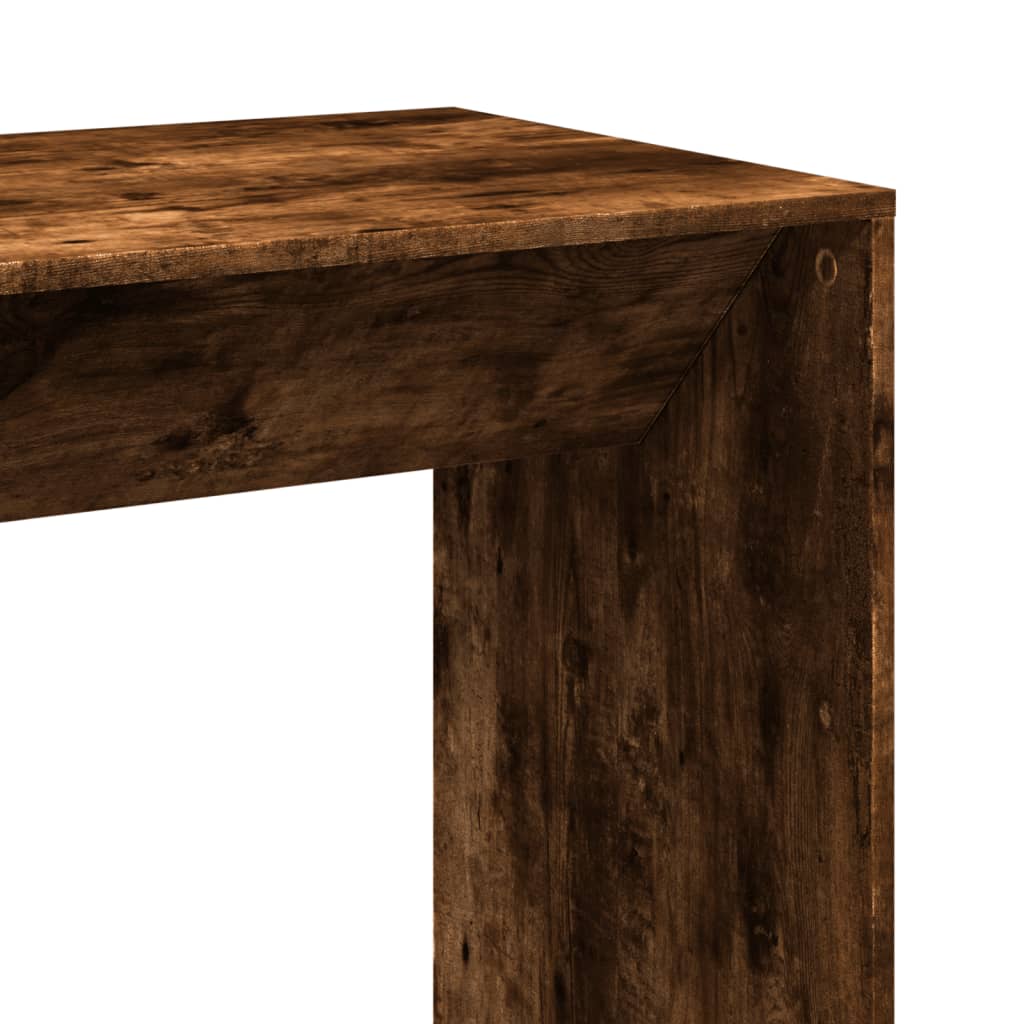 Bartafel 102x50x103,5 cm bewerkt hout gerookt eikenkleur is nu te koop bij PeponiXL, paradijselijk wonen!