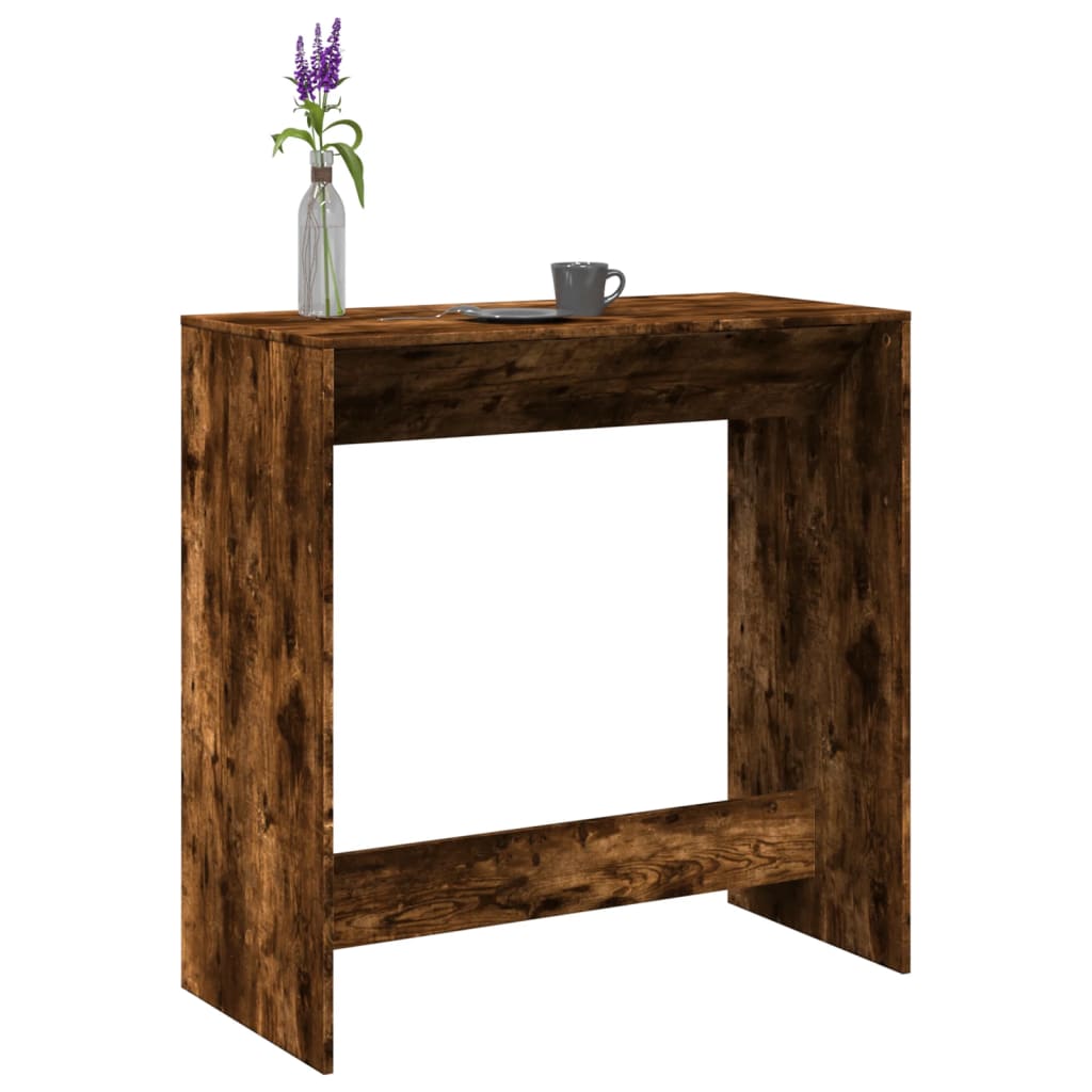 Bartafel 102x50x103,5 cm bewerkt hout gerookt eikenkleur is nu te koop bij PeponiXL, paradijselijk wonen!