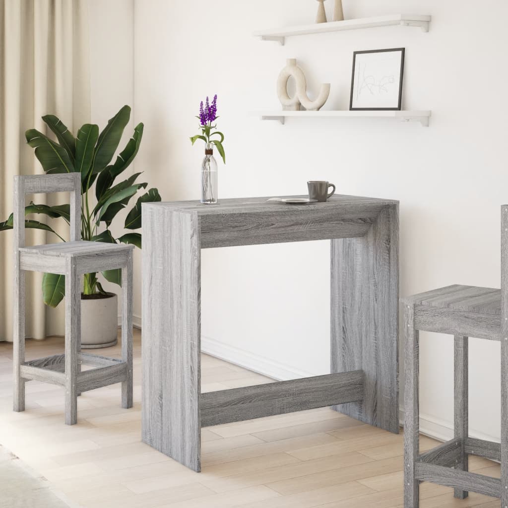 Bartafel 102x50x103,5 cm bewerkt hout grijs sonoma eikenkleur is nu te koop bij PeponiXL, paradijselijk wonen!