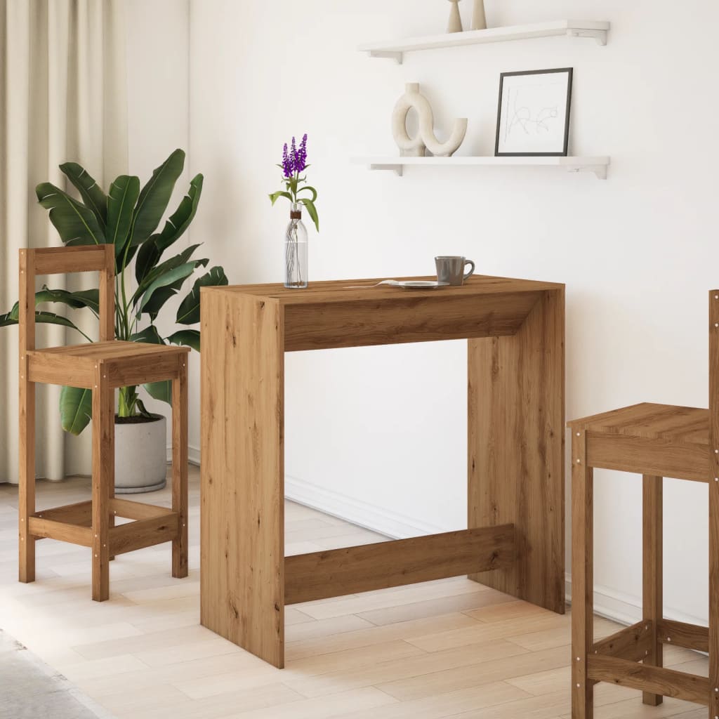 Bartafel 102x50x103,5 cm bewerkt hout artisanaal eikenkleur is nu te koop bij PeponiXL, paradijselijk wonen!