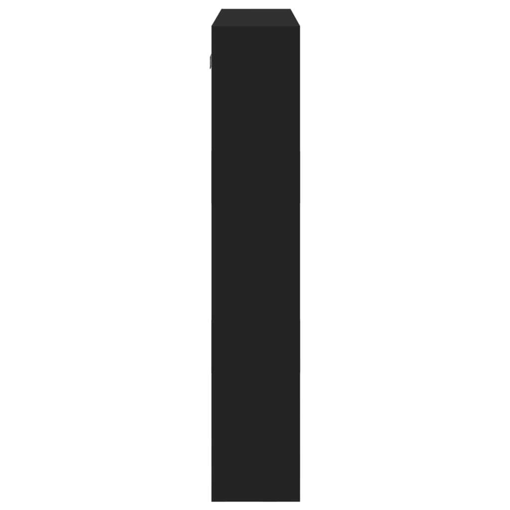Wandkast 80x15x80 cm bewerkt hout zwart is nu te koop bij PeponiXL, paradijselijk wonen!