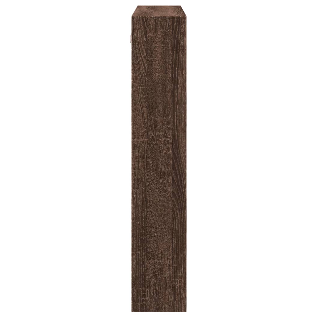 Wandkast 80x15x80 cm bewerkt hout bruin eikenkleur is nu te koop bij PeponiXL, paradijselijk wonen!