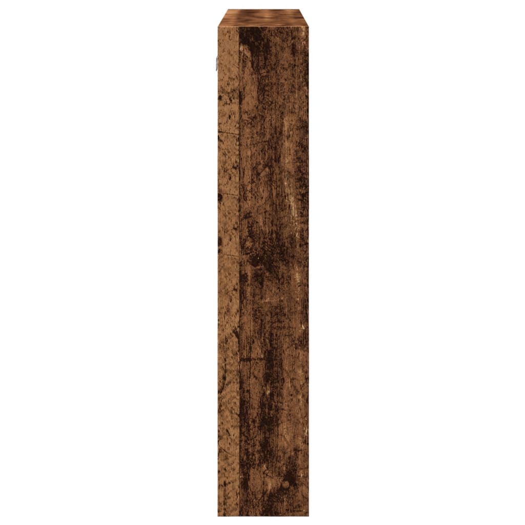 Wandkast 80x15x80 cm bewerkt hout oud houtkleurig is nu te koop bij PeponiXL, paradijselijk wonen!