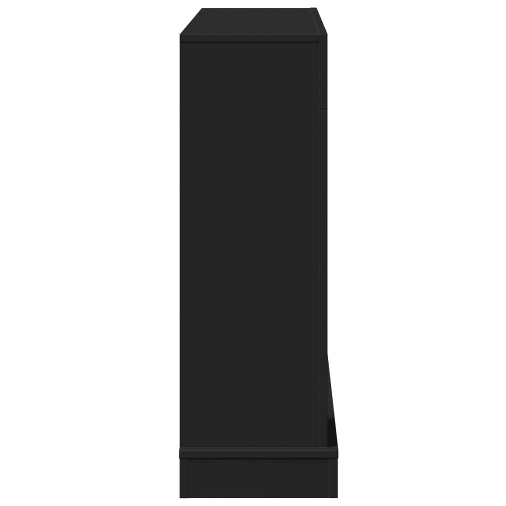 Haardombouw 100x30x87,5 cm bewerkt hout zwart is nu te koop bij PeponiXL, paradijselijk wonen!