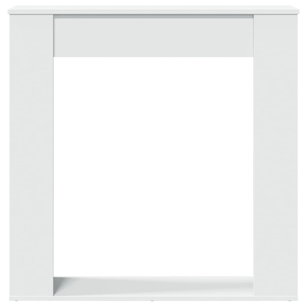 Haardombouw 100x20x100 cm bewerkt hout wit is nu te koop bij PeponiXL, paradijselijk wonen!