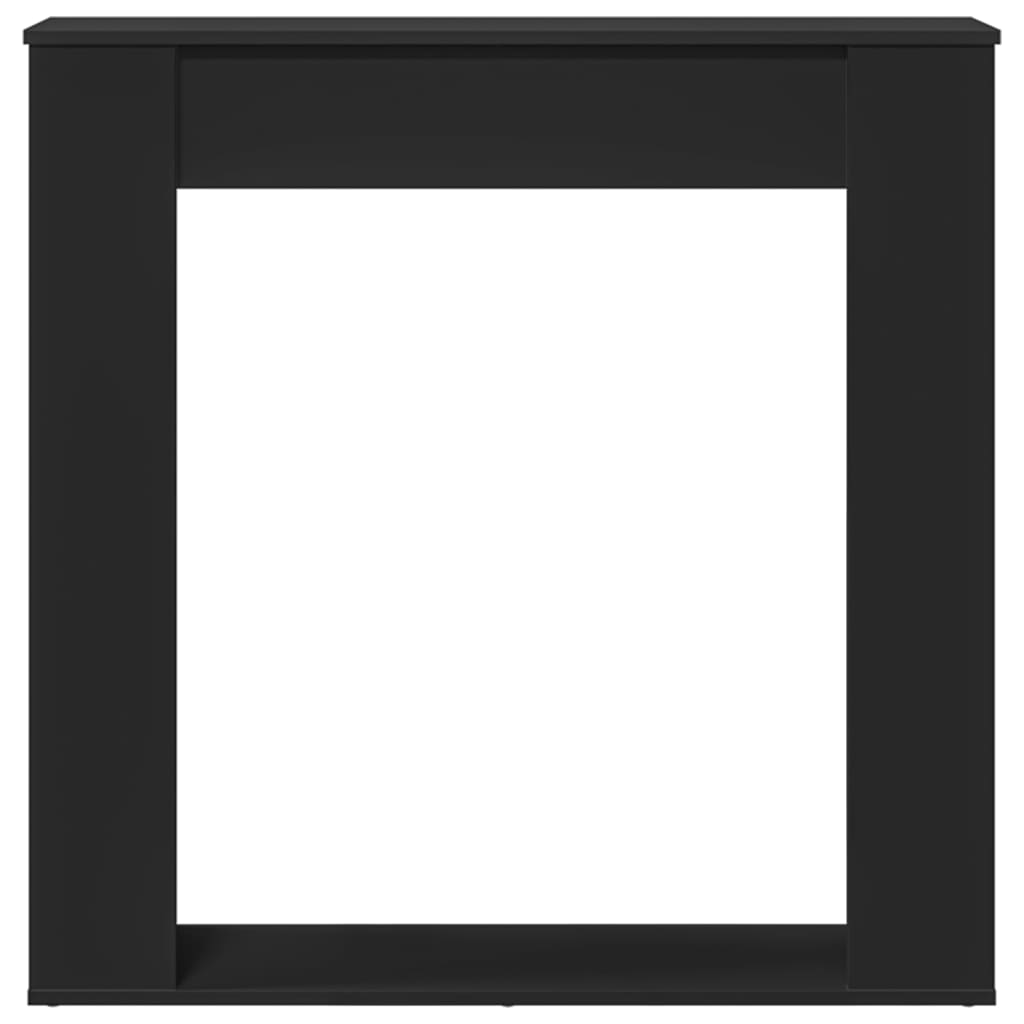 Haardombouw 100x20x100 cm bewerkt hout zwart is nu te koop bij PeponiXL, paradijselijk wonen!