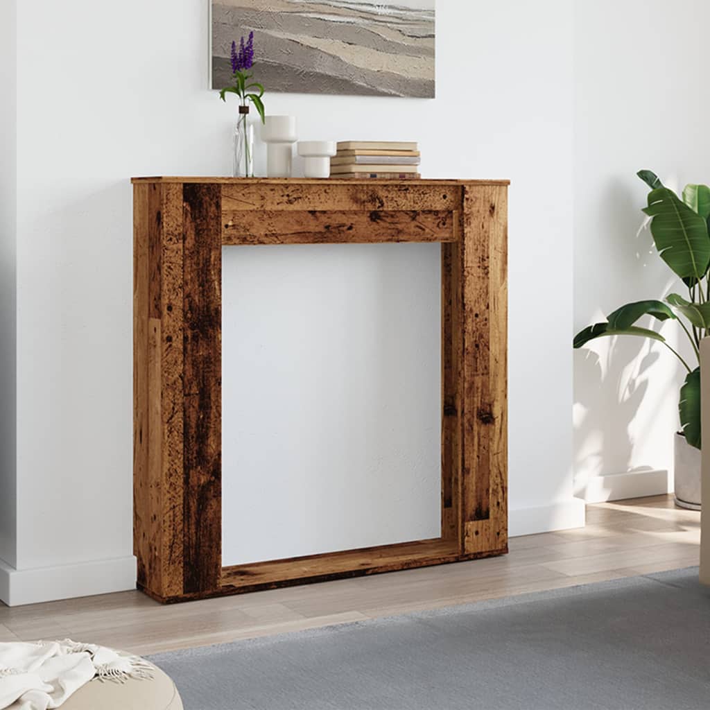 Haardombouw 100x20x100 cm bewerkt hout oud houtkleurig is nu te koop bij PeponiXL, paradijselijk wonen!