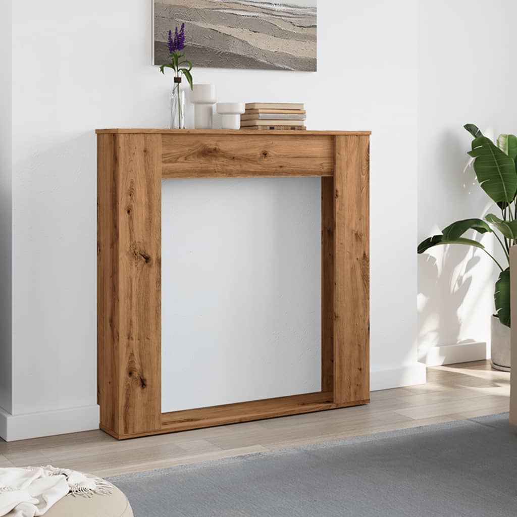 Haardombouw 100x20x100 cm bewerkt hout artisanaal eikenkleurig is nu te koop bij PeponiXL, paradijselijk wonen!