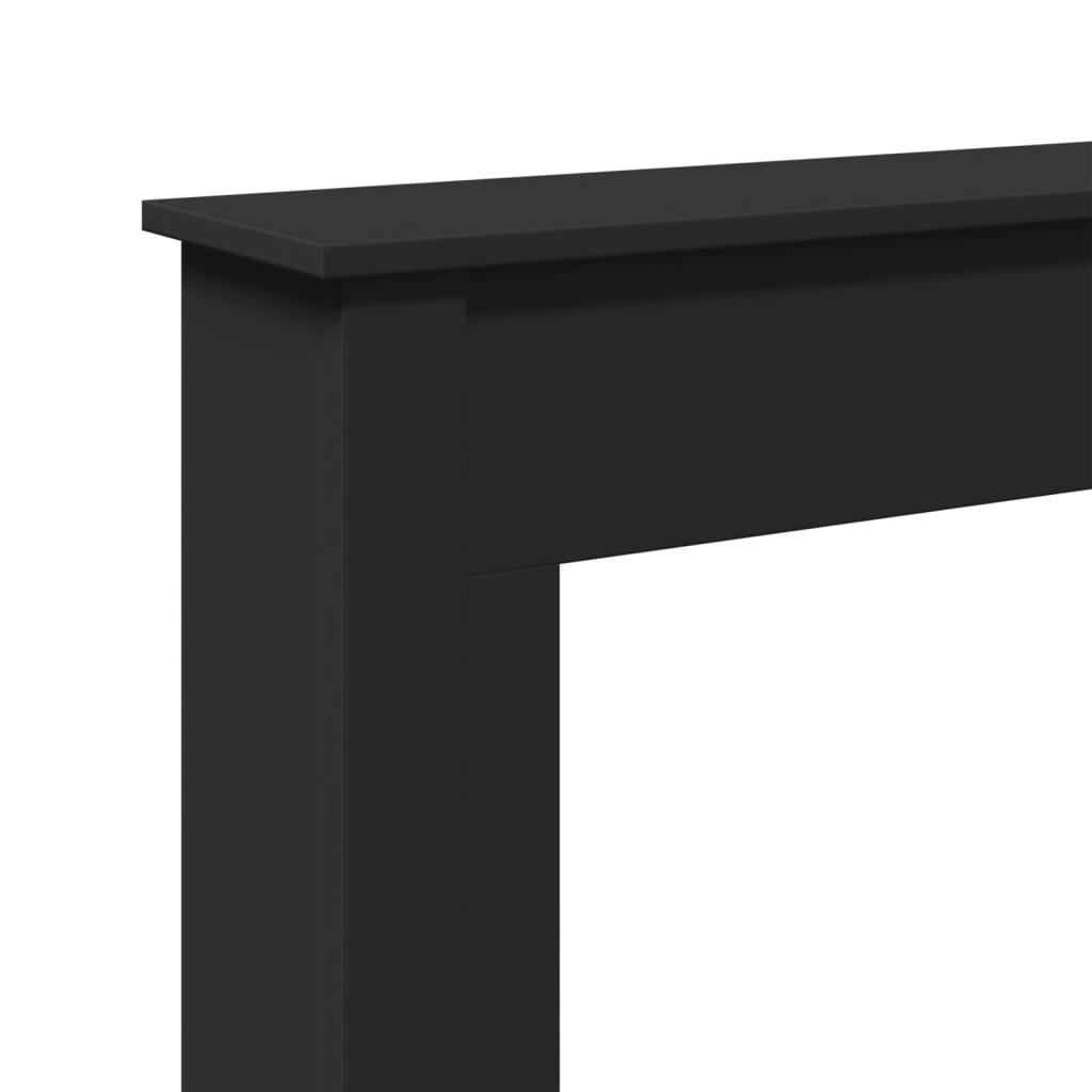 Haardombouw 75x20x87,5 cm bewerkt hout zwart is nu te koop bij PeponiXL, paradijselijk wonen!