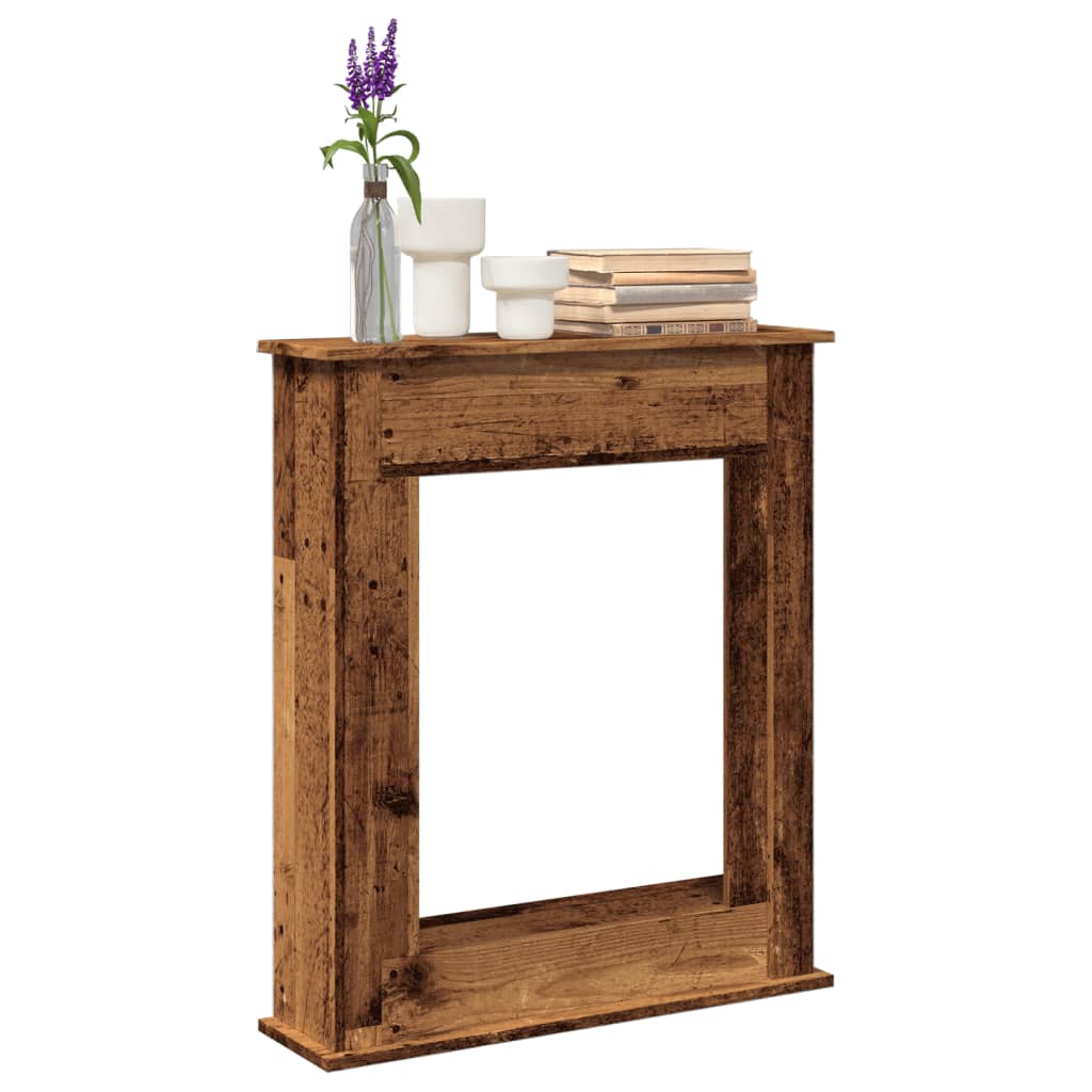Haardombouw 75x20x87,5 cm bewerkt hout oud houtkleurig is nu te koop bij PeponiXL, paradijselijk wonen!