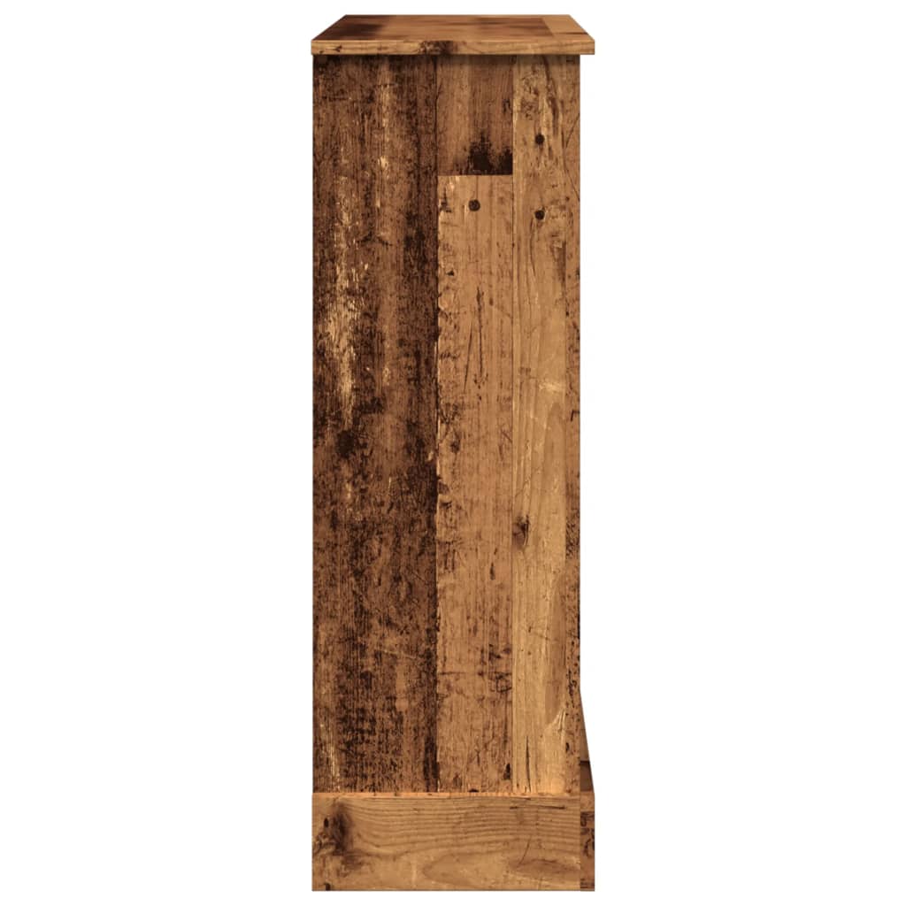 Haardombouw 90x30x90 cm bewerkt hout oud houtkleurig is nu te koop bij PeponiXL, paradijselijk wonen!