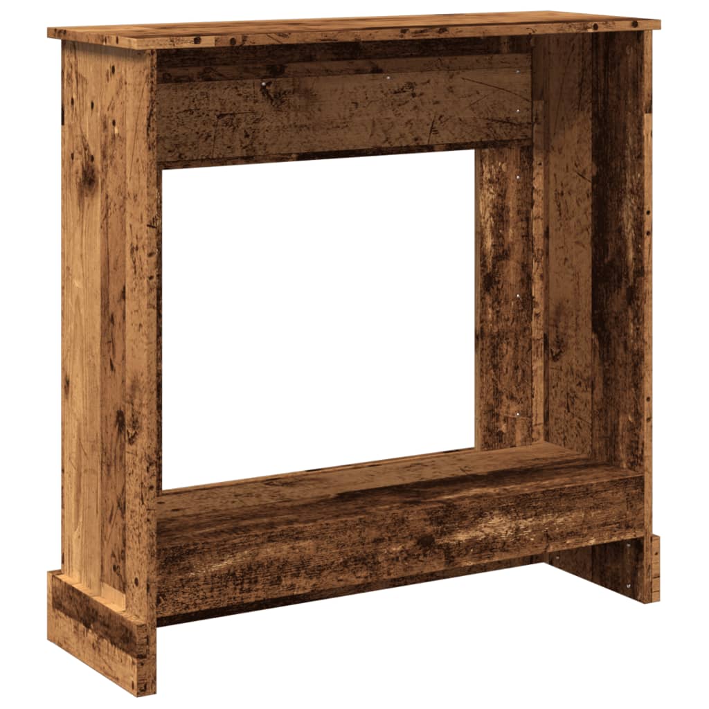 Haardombouw 90x30x90 cm bewerkt hout oud houtkleurig is nu te koop bij PeponiXL, paradijselijk wonen!