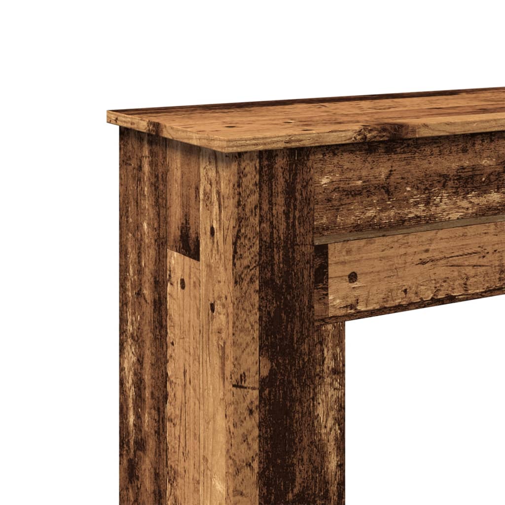 Haardombouw 90x30x90 cm bewerkt hout oud houtkleurig is nu te koop bij PeponiXL, paradijselijk wonen!