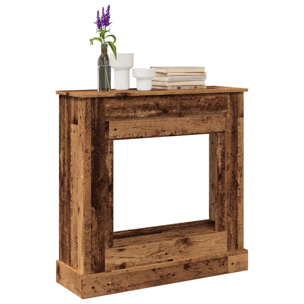 Haardombouw 90x30x90 cm bewerkt hout oud houtkleurig is nu te koop bij PeponiXL, paradijselijk wonen!