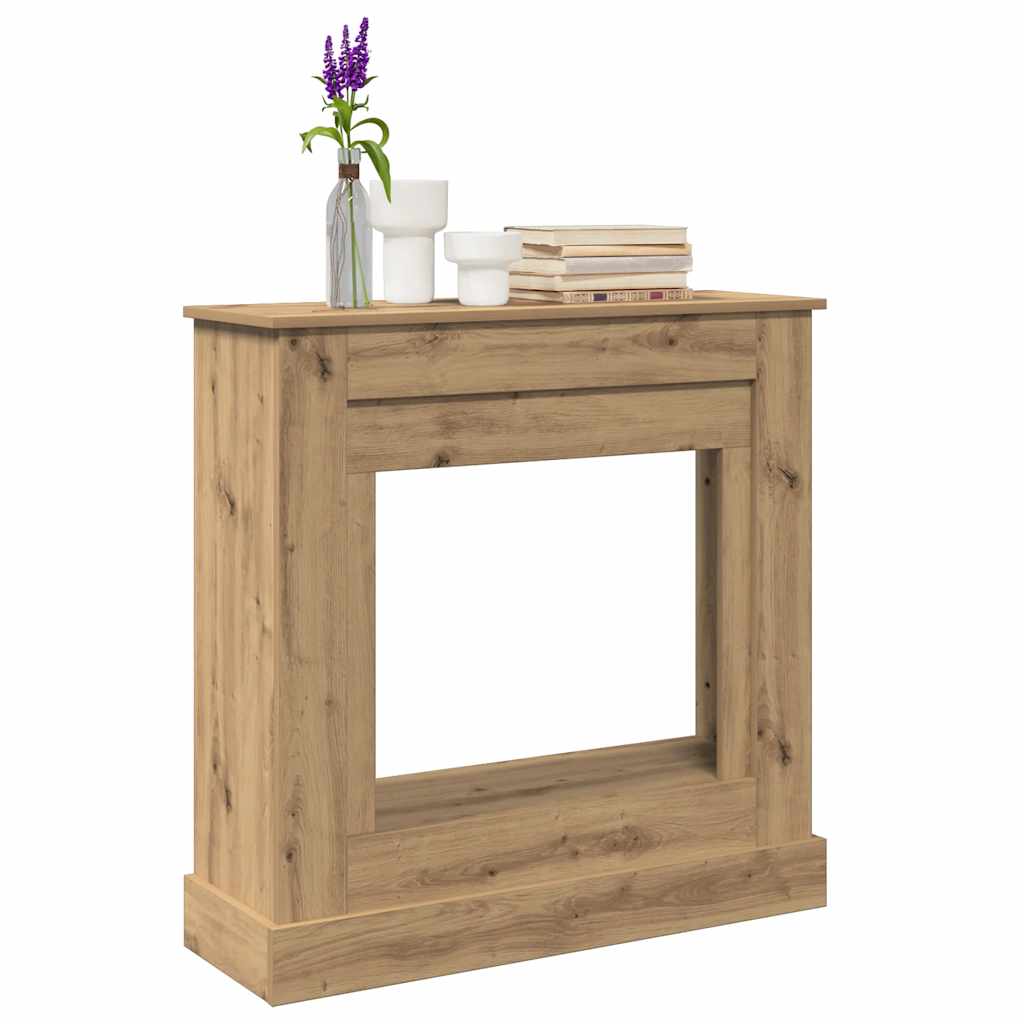 Haardombouw 90x30x90 cm bewerkt hout artisanaal eikenkleurig is nu te koop bij PeponiXL, paradijselijk wonen!