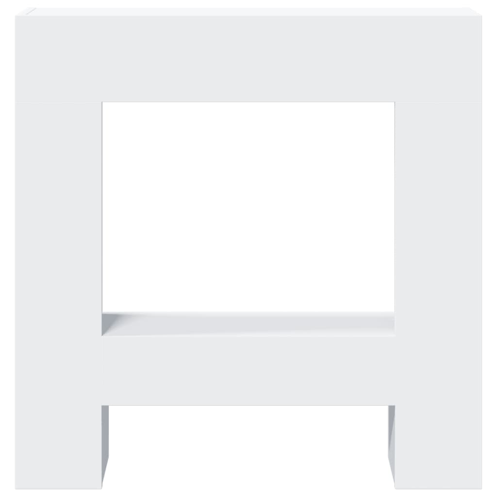 Haardombouw 81x18x82 cm bewerkt hout wit is nu te koop bij PeponiXL, paradijselijk wonen!