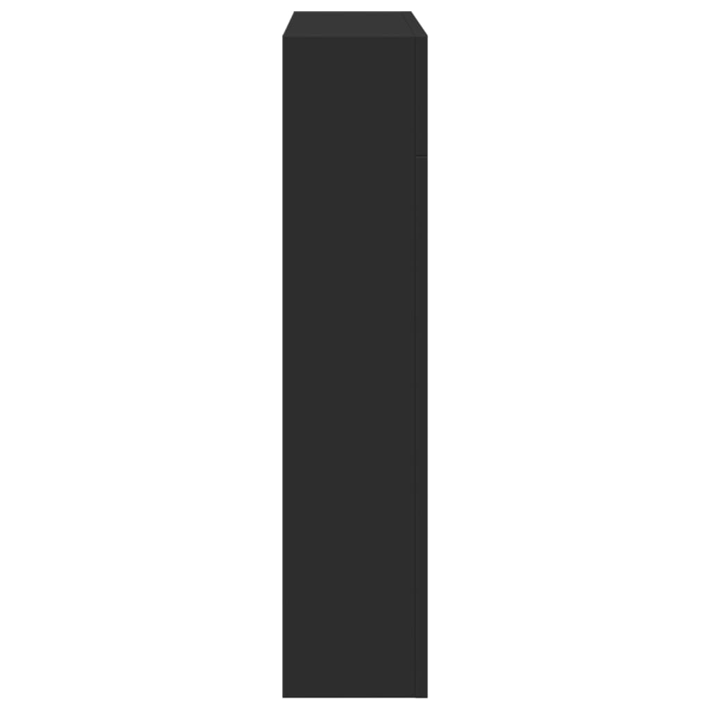 Haardombouw 81x18x82 cm bewerkt hout zwart is nu te koop bij PeponiXL, paradijselijk wonen!