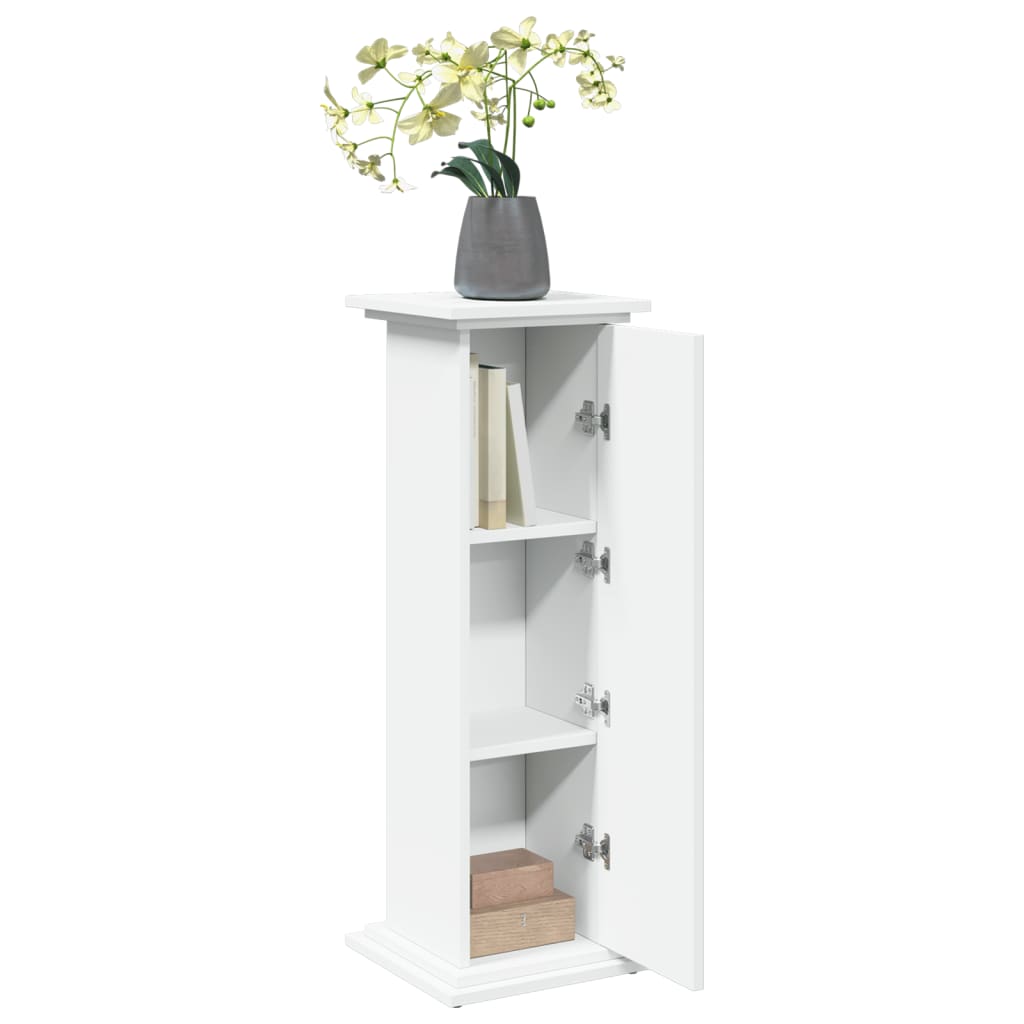 Sokkel met opbergruimte 31x30x90 cm bewerkt hout wit is nu te koop bij PeponiXL, paradijselijk wonen!
