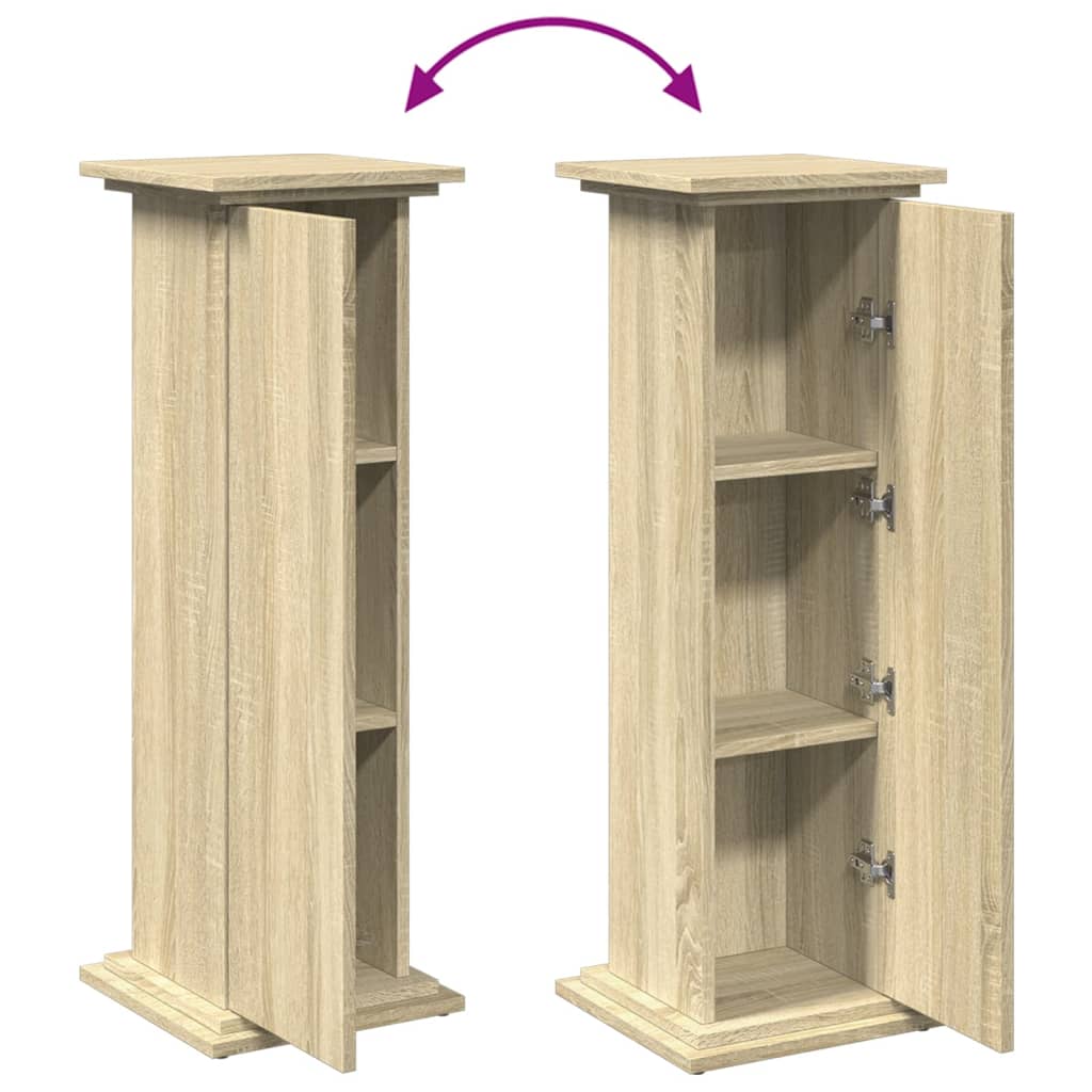 Sokkel met opbergruimte 31x30x90 cm bewerkt hout sonoma eiken is nu te koop bij PeponiXL, paradijselijk wonen!