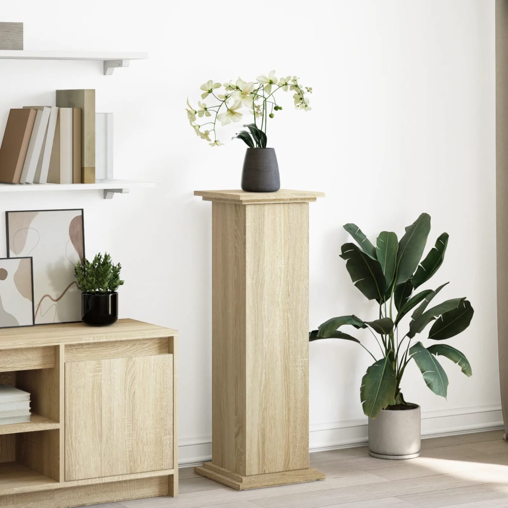 Sokkel met opbergruimte 31x30x90 cm bewerkt hout sonoma eiken is nu te koop bij PeponiXL, paradijselijk wonen!