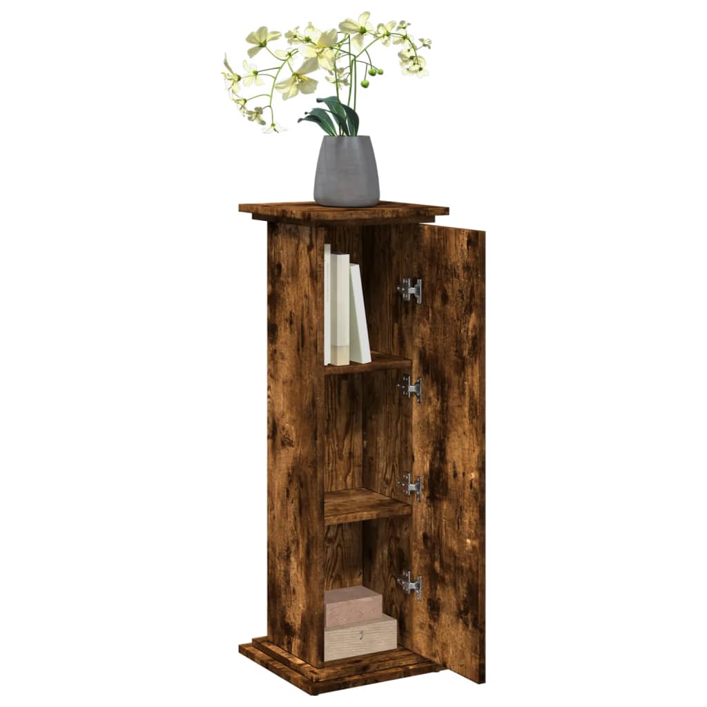 Sokkel met opbergruimte 31x30x90 cm bewerkt hout gerookt eiken is nu te koop bij PeponiXL, paradijselijk wonen!