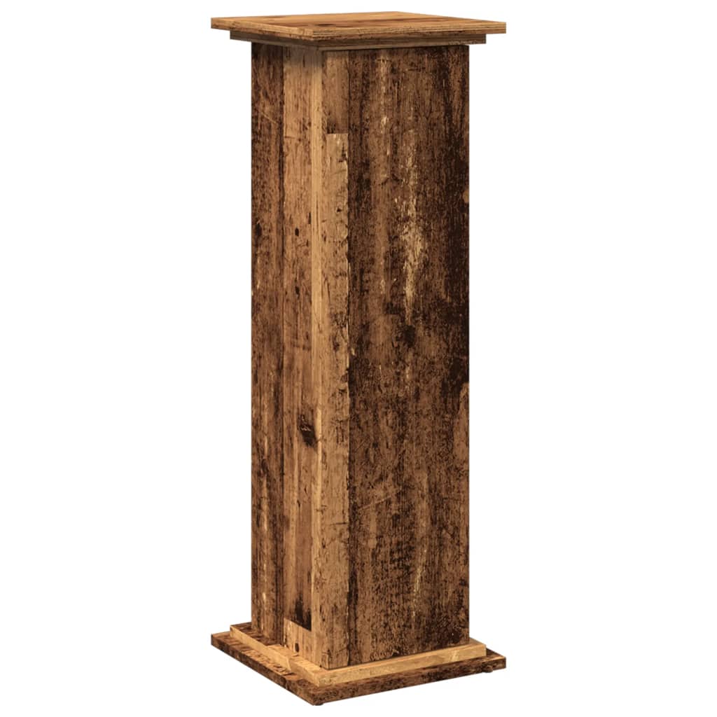 Sokkel met opbergruimte 31x30x90 cm bewerkt hout oud houtkleur is nu te koop bij PeponiXL, paradijselijk wonen!