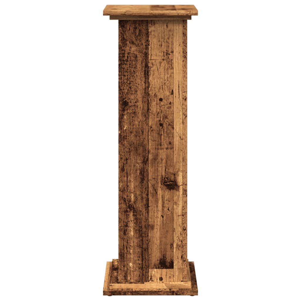 Sokkel met opbergruimte 31x30x90 cm bewerkt hout oud houtkleur is nu te koop bij PeponiXL, paradijselijk wonen!