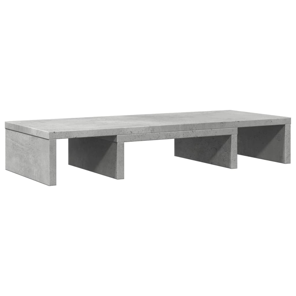 Monitorstandaard verstelbaar 60x24x10,5 cm hout betongrijs is nu te koop bij PeponiXL, paradijselijk wonen!