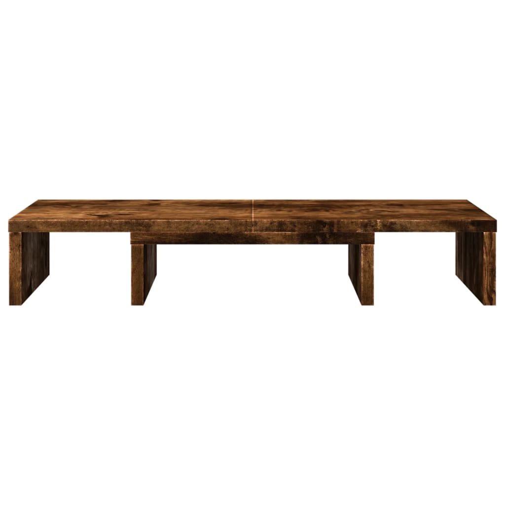 Monitorstandaard verstelbaar 60x24x10,5 cm hout gerookt eiken is nu te koop bij PeponiXL, paradijselijk wonen!