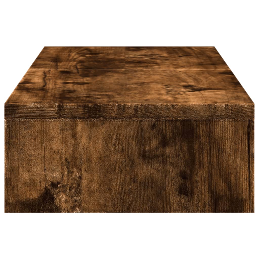 Monitorstandaard verstelbaar 60x24x10,5 cm hout gerookt eiken is nu te koop bij PeponiXL, paradijselijk wonen!