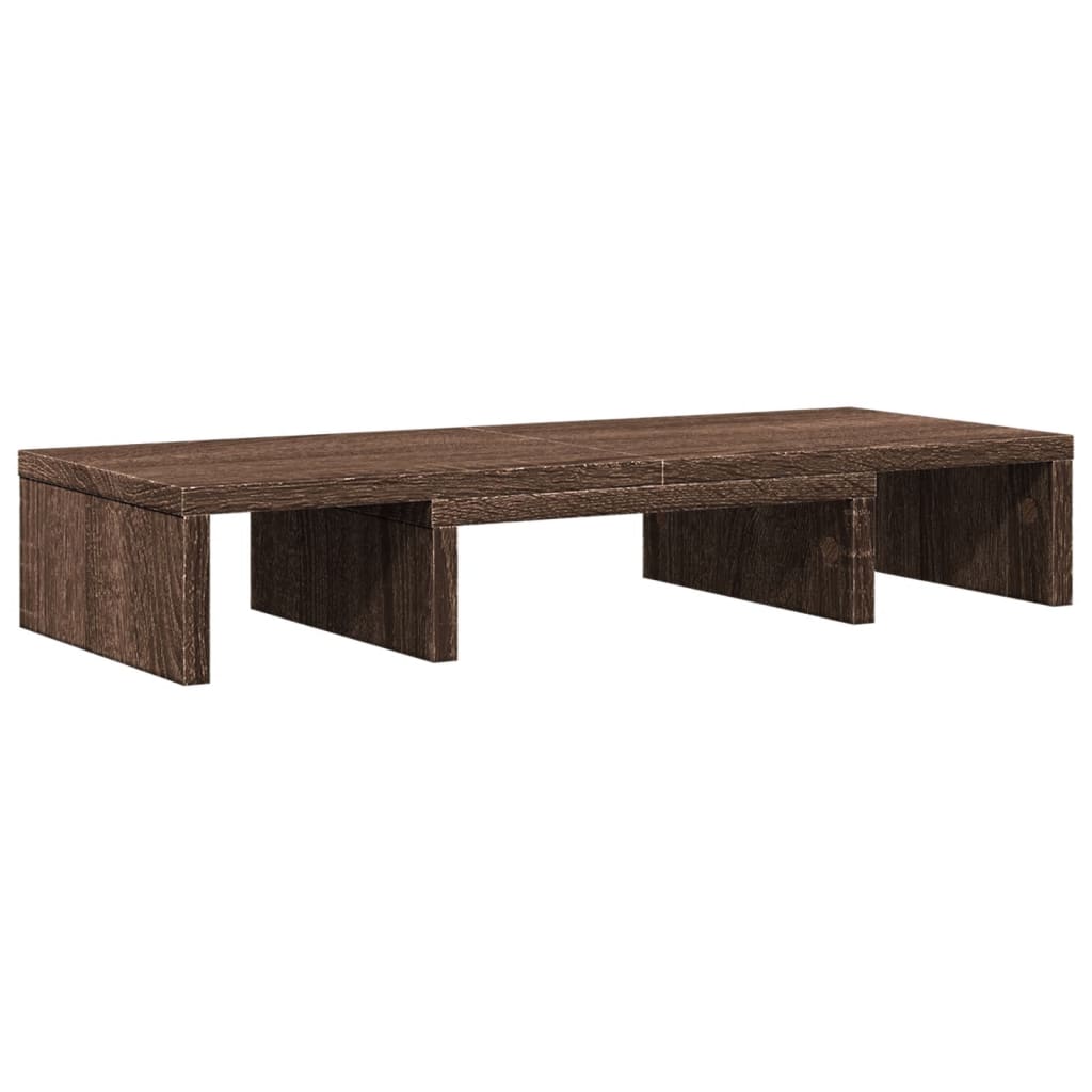 Monitorstandaard verstelbaar 60x24x10,5 cm hout bruin eiken is nu te koop bij PeponiXL, paradijselijk wonen!