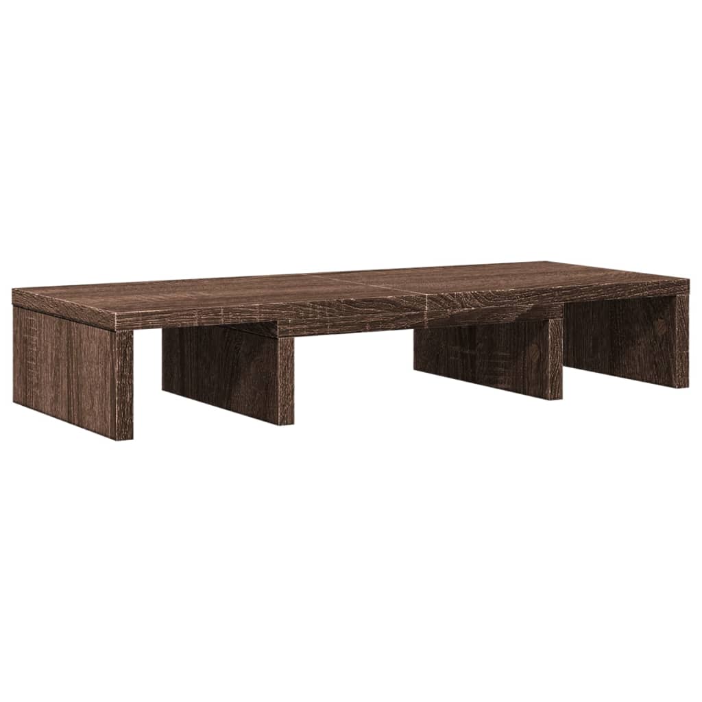 Monitorstandaard verstelbaar 60x24x10,5 cm hout bruin eiken is nu te koop bij PeponiXL, paradijselijk wonen!