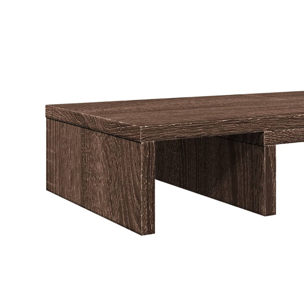 Monitorstandaard verstelbaar 60x24x10,5 cm hout bruin eiken is nu te koop bij PeponiXL, paradijselijk wonen!