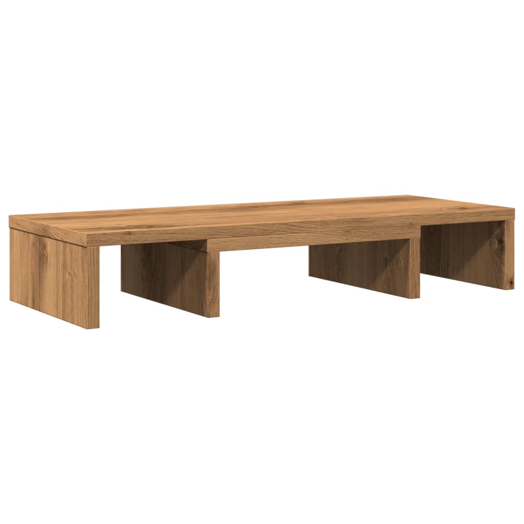 Monitorstandaard verstelbaar 60x24x10,5cm hout artisanaal eiken is nu te koop bij PeponiXL, paradijselijk wonen!