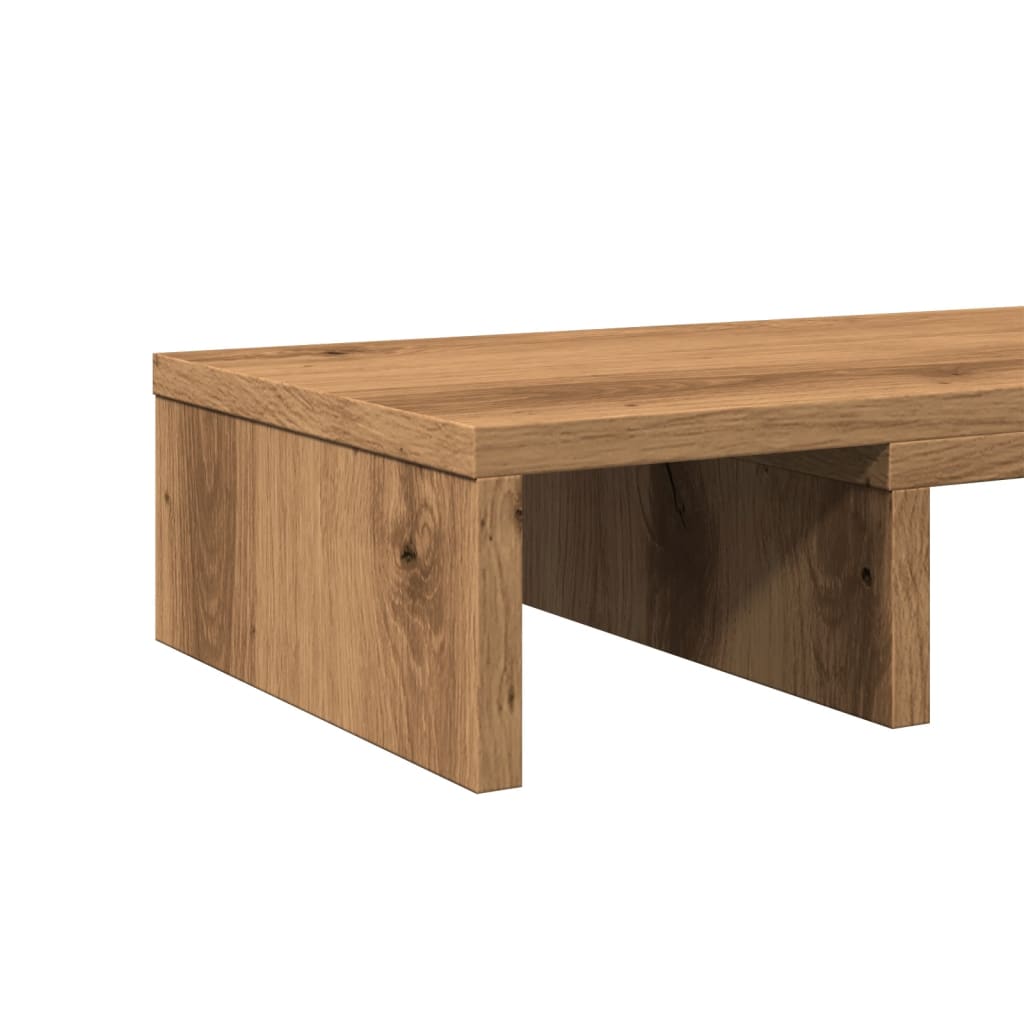 Monitorstandaard verstelbaar 60x24x10,5cm hout artisanaal eiken is nu te koop bij PeponiXL, paradijselijk wonen!