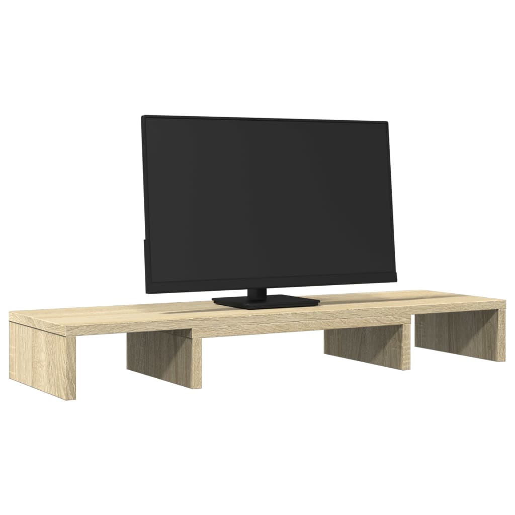 Monitorstandaard verstelbaar 80x24x10,5 cm hout sonoma eiken is nu te koop bij PeponiXL, paradijselijk wonen!