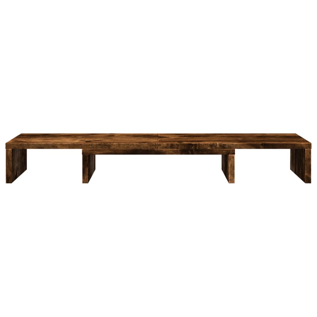 Monitorstandaard verstelbaar 80x24x10,5 cm hout gerookt eiken is nu te koop bij PeponiXL, paradijselijk wonen!