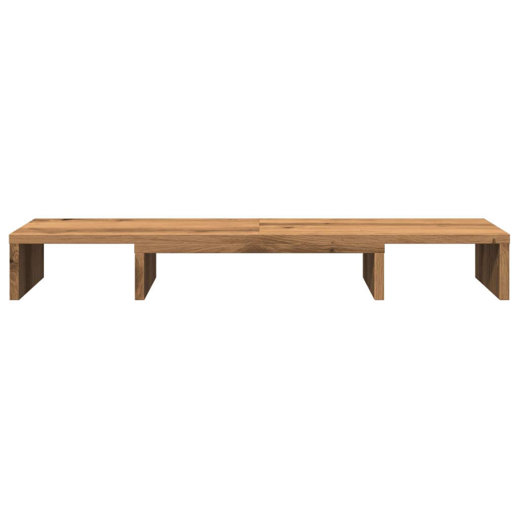 Monitorstandaard verstelbaar 80x24x10,5cm hout artisanaal eiken is nu te koop bij PeponiXL, paradijselijk wonen!